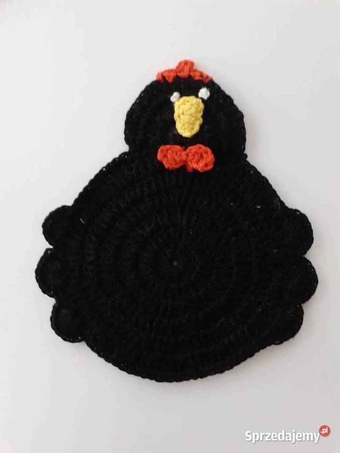 Podkładki kurki ręcznie robione na szydełku hand Kamyk