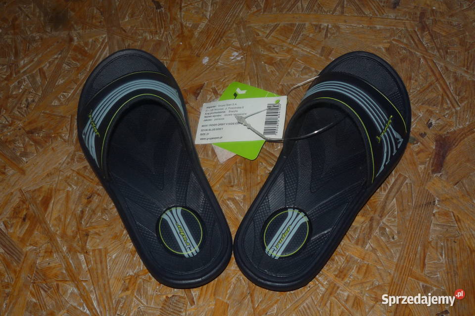 Klapki chłopięce RIDER kolor granat 3031 Zielonka