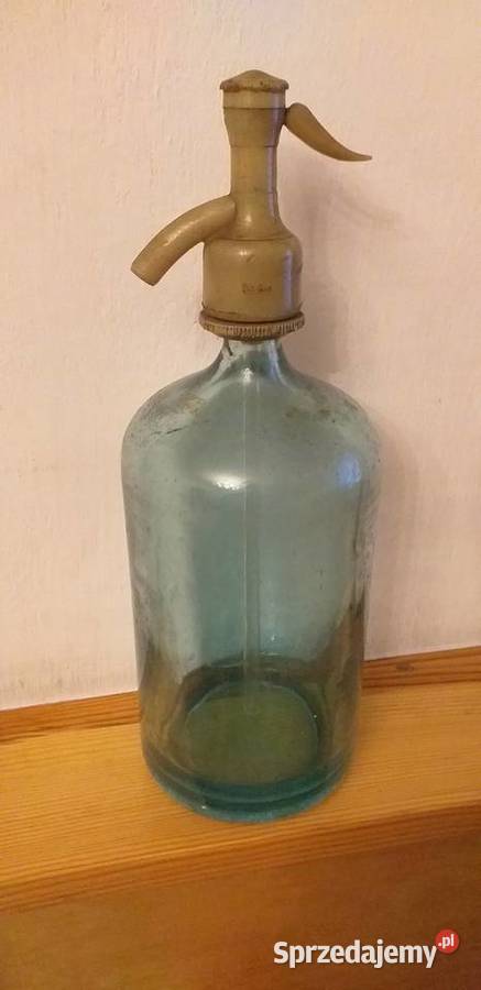 Stary szklany syfon na wodę sodową PRL 1964r mazowieckie Warszawa sprzedam