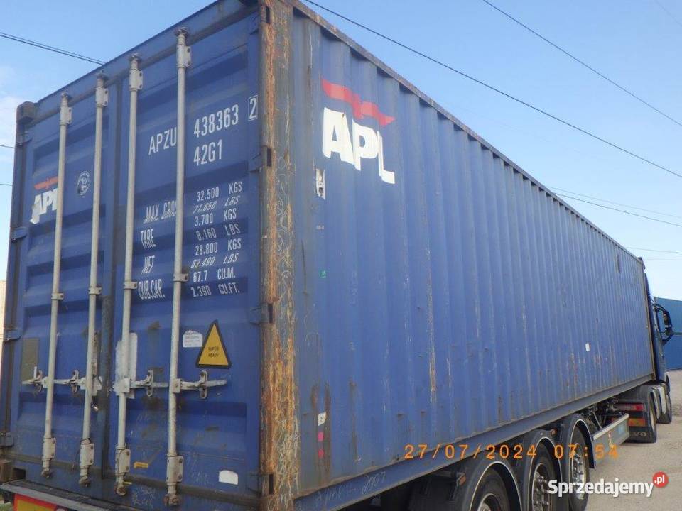 Kontener morskimagazynowy 40DV używany 12 m pomorskie sprzedam