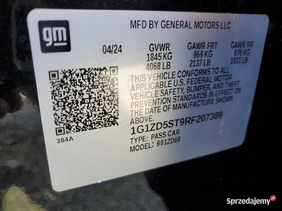 2024 CHEVROLET MALIBU LT 160KM Malibu śląskie Częstochowa