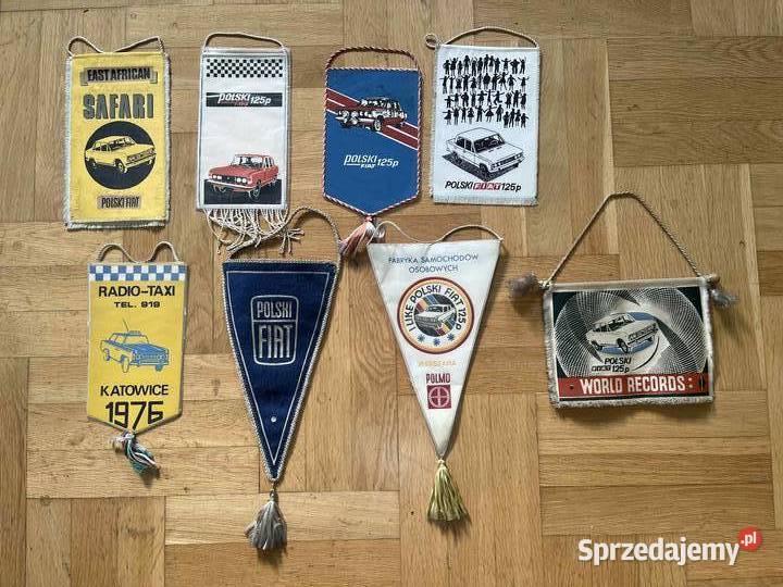 Polski Fiat 125p FSO 125p proporczyk Gadgety motoryzacyjne Bydgoszcz