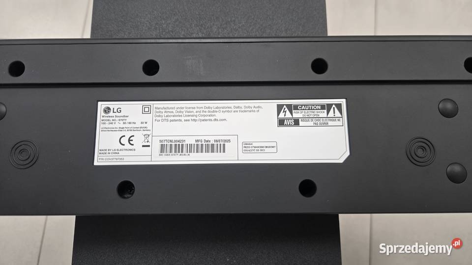 Soundbar LG S70TY 311 400W sprzedam