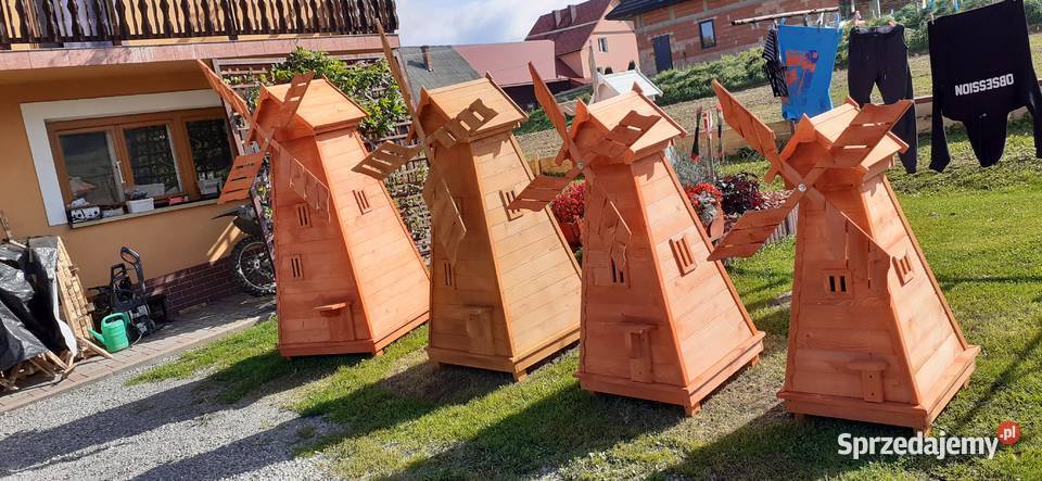 Wiatrak ogrodowy drewniany Jordanów sprzedam