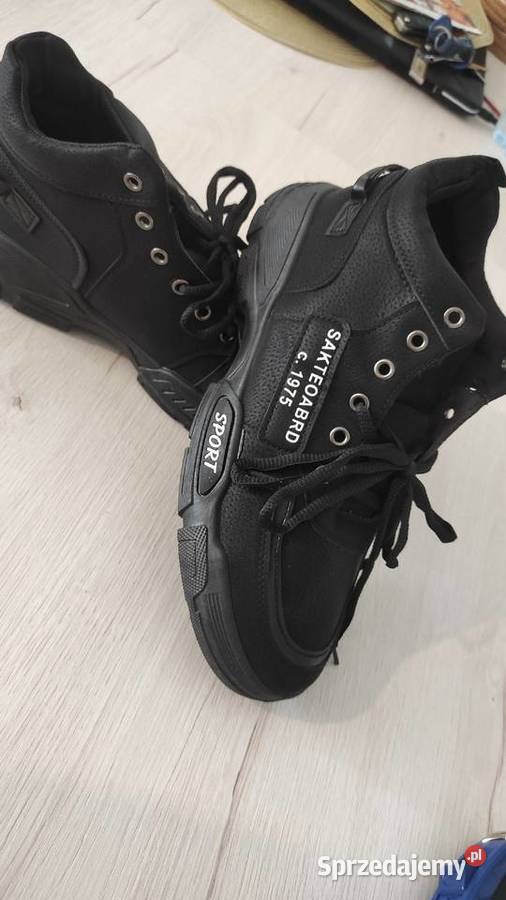 Nowe Eleganckie czarne buty do każdej okazji 43 podkarpackie Rzeszów