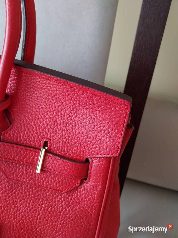 Piękna czerwona torebka damska skórzana leather Jarosław
