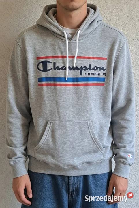 Champion Bluza z Kapturem kangurka M Szara Duże Odzież sportowa