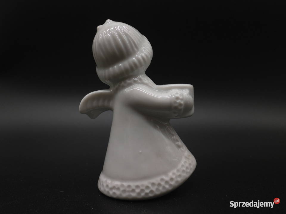 Porcelanowa figurkaświecznik aniołek Raszków