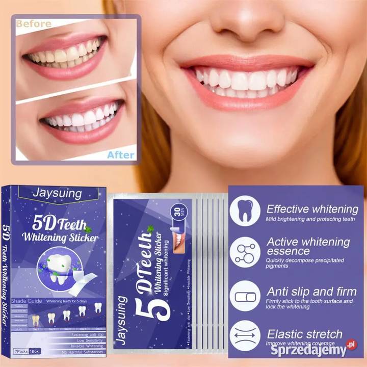 Paski wybielające zęby 5D Teeth 14 pasków Płock