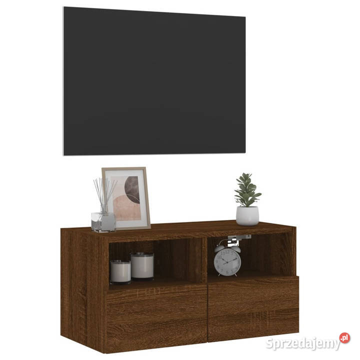 Ścienna szafka TV brązowy dąb 60x30x30 WM836866