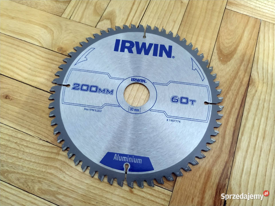Tarcza do cięcia aluminium Irwin 200 x 60T x 30 podkarpackie Rzeszów sprzedam