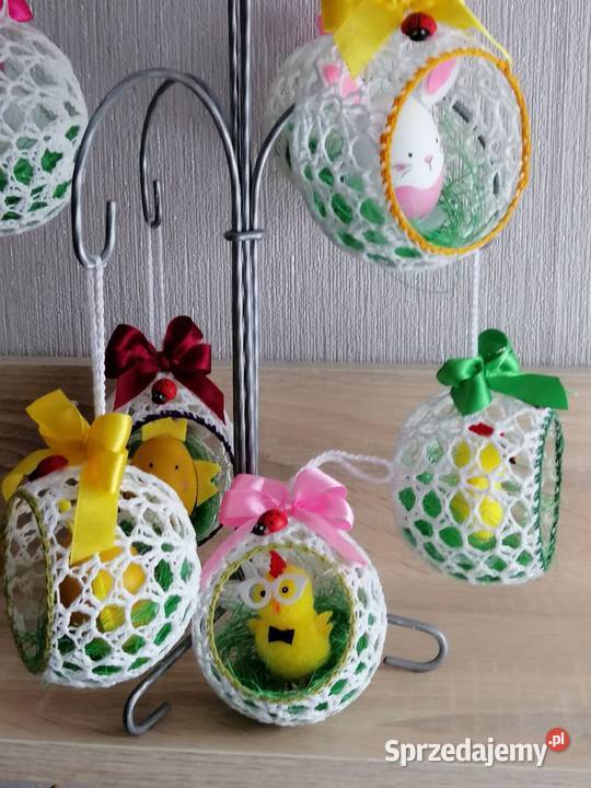 Kolorowe zawieszki wielkanocne w formie jajek śląskie Katowice