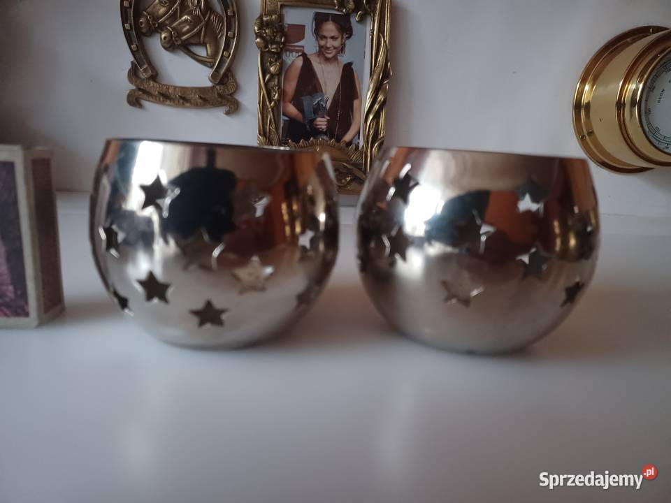 Komplet dwóch lampionów Mosiądz Kolekcja Poznań