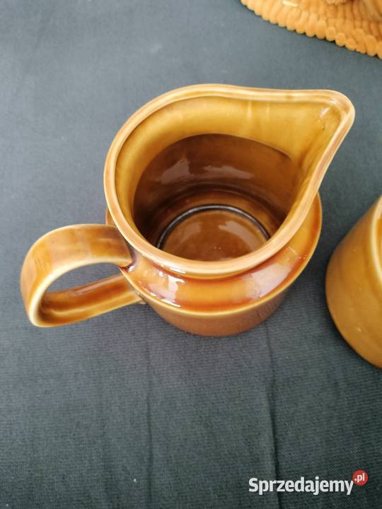 Dwa dzbanki Mirostowice PRL zestaw Choszczno