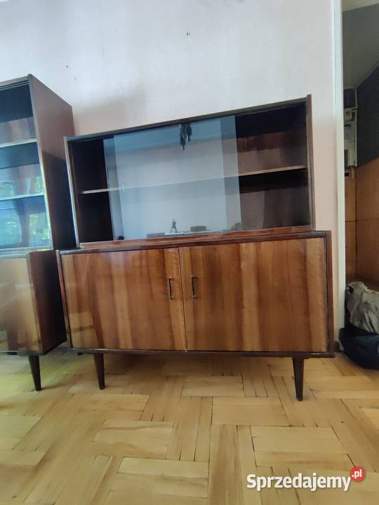 Lata 60 wysoki połysk Stół i 2x meblościanki mazowieckie Warszawa