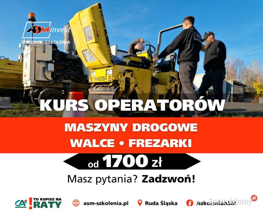Kurs Szkolenie Walec drogowy Rozściełacz Rybnik
