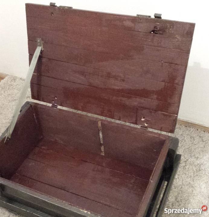 Stolik kawowy skrzynia drewniana loft style Pozostałe
