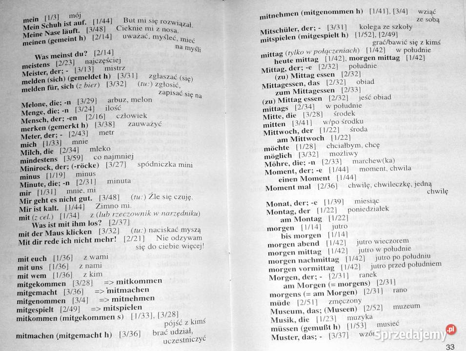 Dein Deutsch kl 5678 Słowniczek niempol Rok wydania 1995 lubelskie Chełm