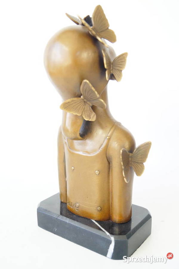 Kobieta z Motylami figura z brązu rzeźba piękna Antyki, Sztuka, Kolekcje Gizałki sprzedam