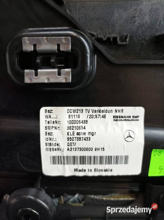 TAPICERKA BOCZEK PRAWY TYŁ SEDAN 2137300600 sprzedam