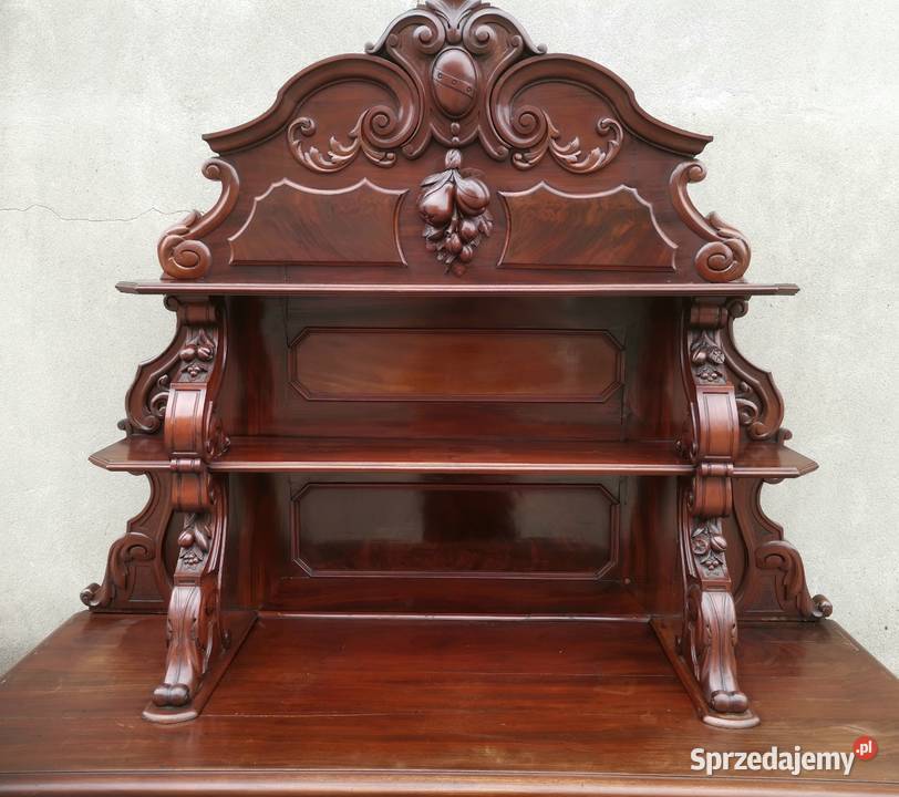 Mahoniowa komoda z nadstawką pomocnik antyk Wałbrzych