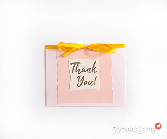 pudrowe podziękowania dziękuję kartka thank you Szczecin
