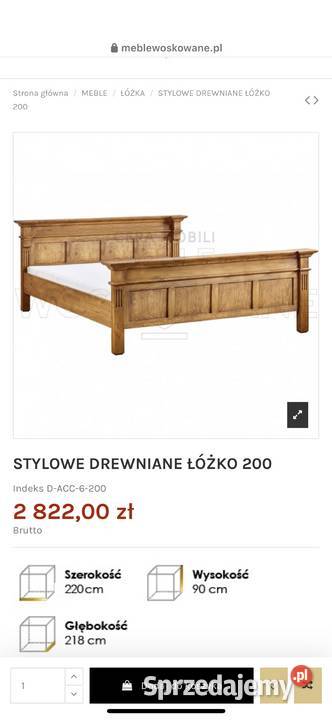 Łóżko z litego drewna sosnowego Cegielnia sprzedam