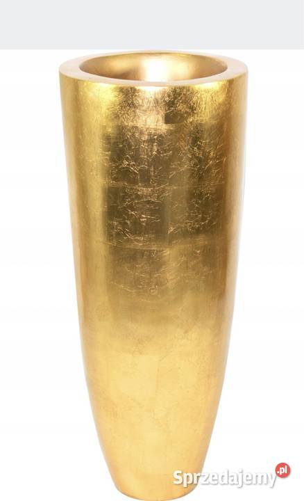 Nowoczesna wysoka złota donica Glamour Premium Nowy Sącz