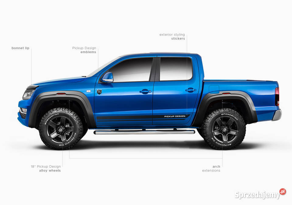 VW AMAROK NADKOLA BODY KIT ZESTAW OSPOILEROWANIA