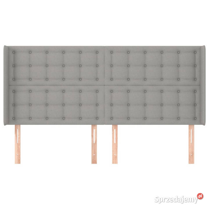 Zagłówek uszak jasnoszary 183x16x118128 tkanina Warszawa