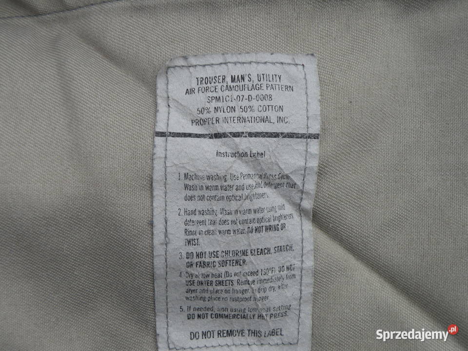 Spodnie ABU tiger stripes USAF 34R nyco Wrocław sprzedam