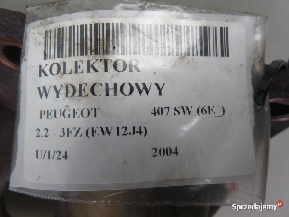 KOLEKTOR WYDECHOWY PEUGEOT 407 SW 22