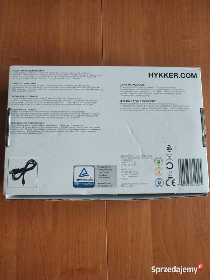 Elektroniczne Silikonowe Pianino Zwijane Hykker