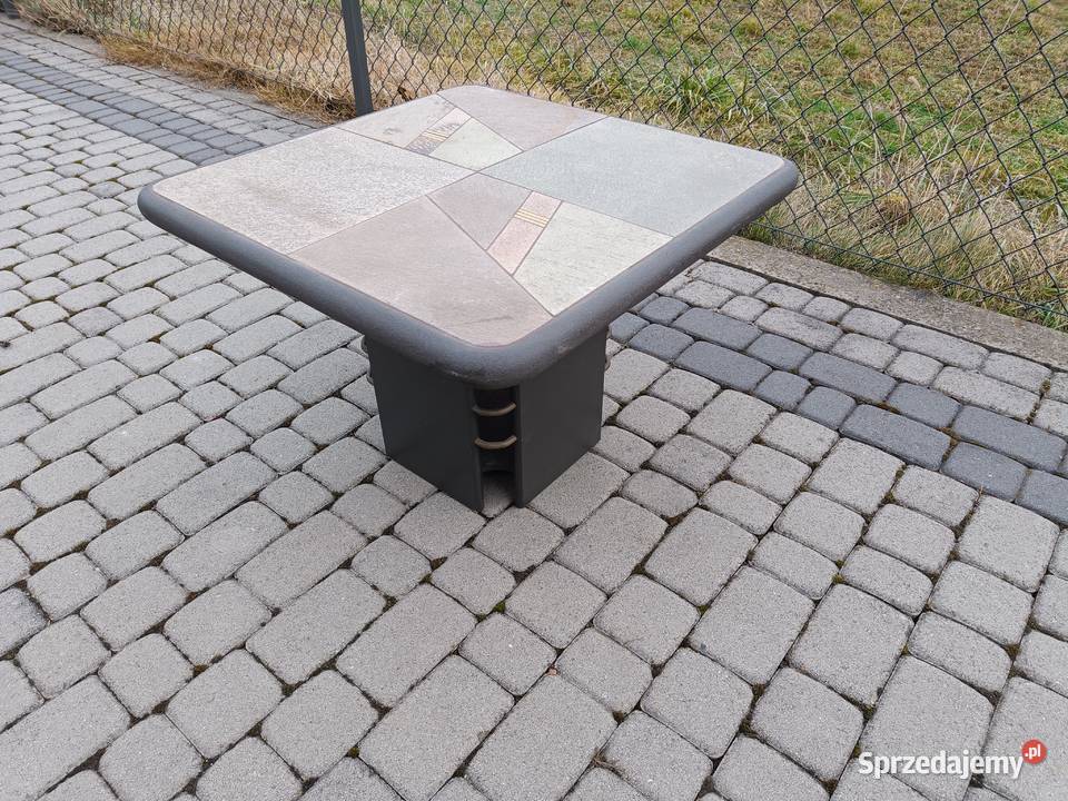 STOLIK kawowy kwadrat 70x70 ŁAWA z blatem z Brzostek