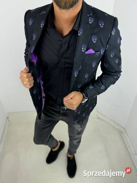 GIOVANNI PERA Marynarka męska D631 czarna w Rozmiar L Ostrów Wielkopolski sprzedam