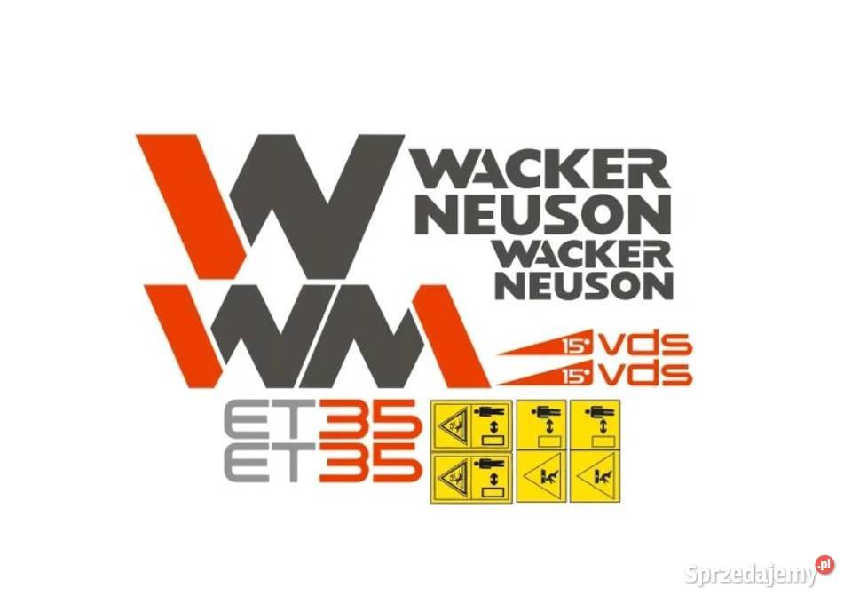 Naklejki oklejenie naklejka WACKER NEUSON ET35 Janików sprzedam