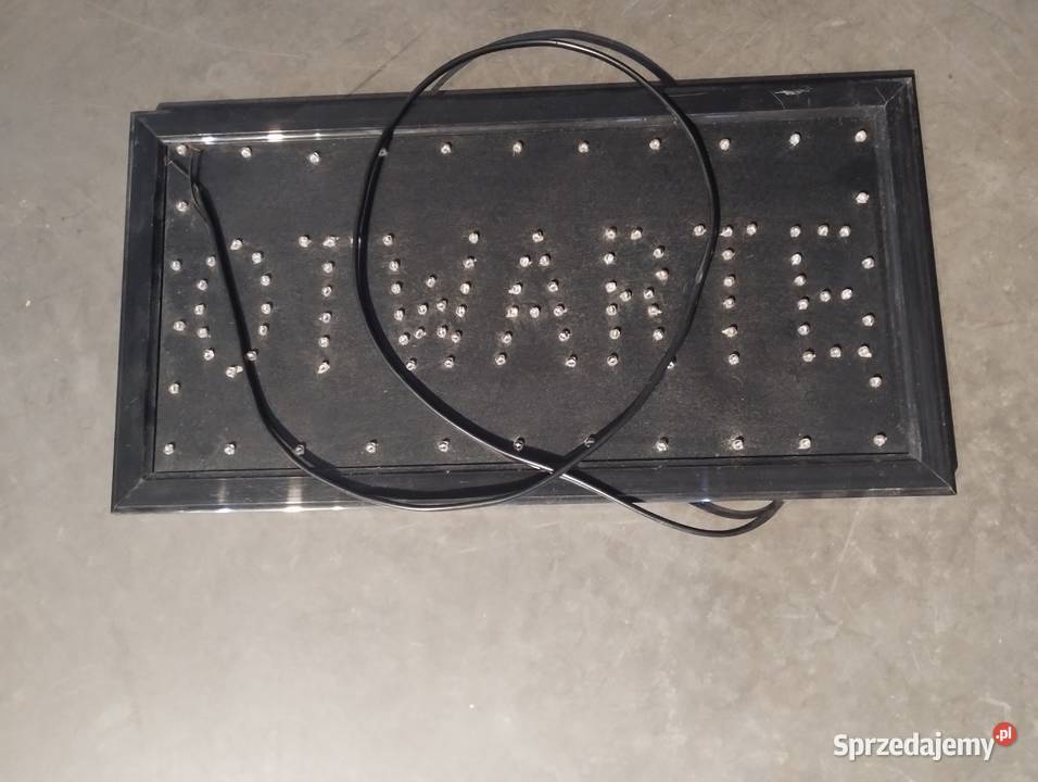 Napis tablica świetlna OTWARTE Siedlce