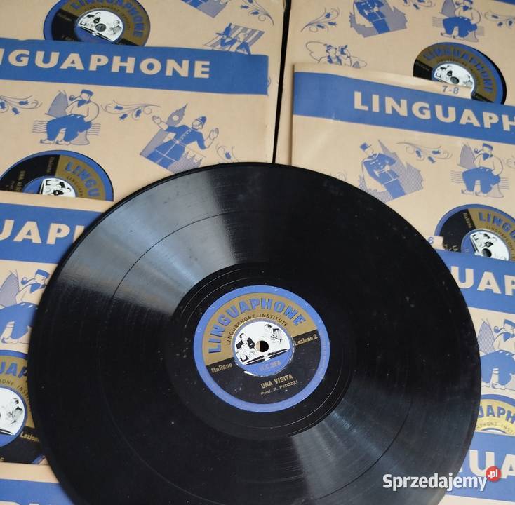 Zabytkowy zestaw płyt Linguaphone kurs języka Pozostałe opolskie Opole