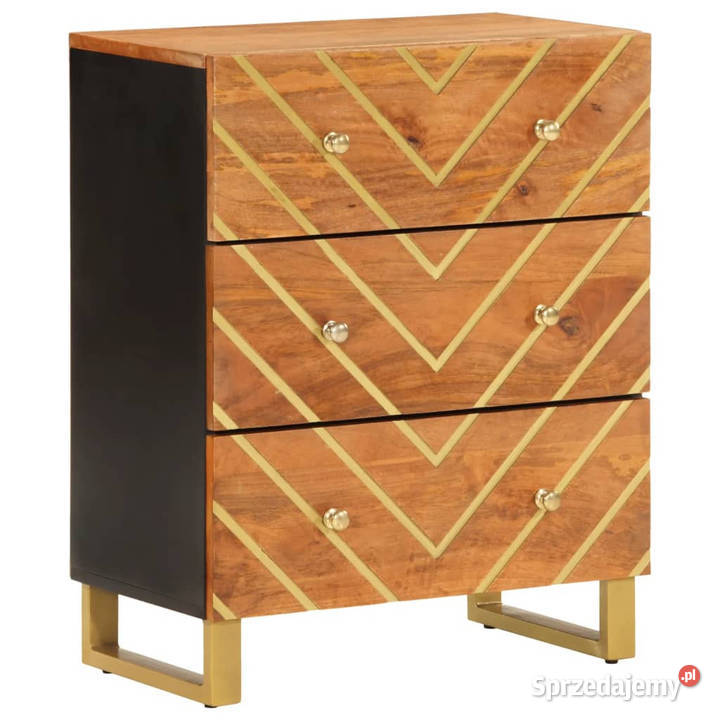 Szafka brązowoczarna 60x335x75 lite drewno mango Warszawa