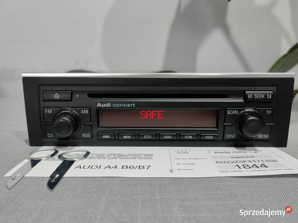 Radio Concert Audi A4 B6 B7 Kod KLUCZE Instr Częstochowa