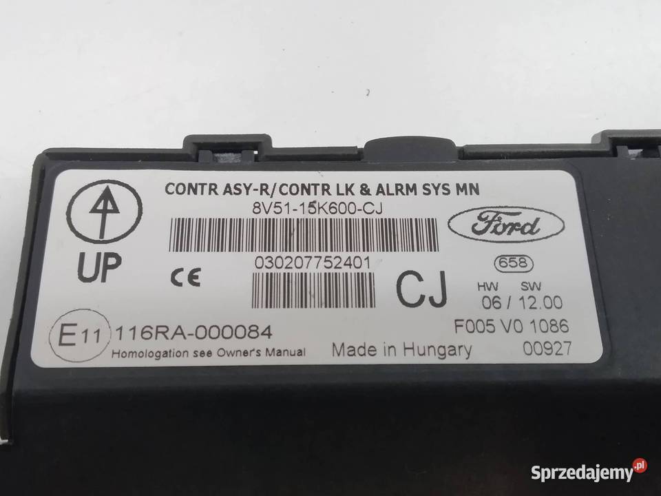MODUŁ KOMFORTU 8V5115K600CJ Ford Fiesta Mk7