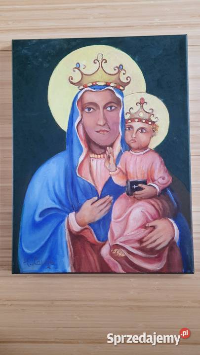 Ikona Matka Boża z Dzieciątkiem format ok30x 40 Poznań