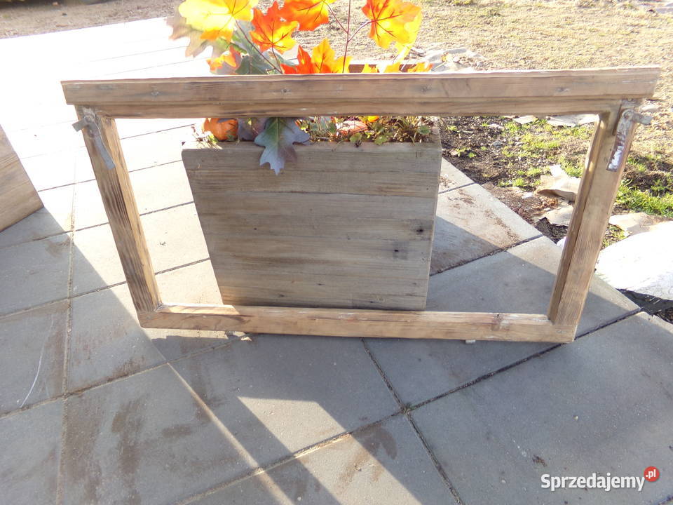 Rama okienna lustro aranżacja wnętrz retro 93x54 Ełk