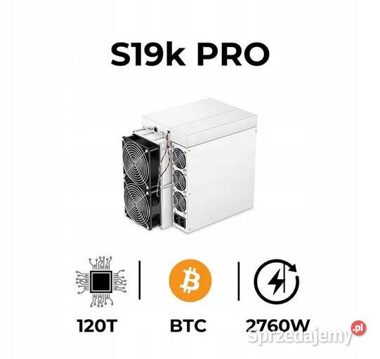oparka Bitmain Antminer S19k PRO 120th nowa sprzedam