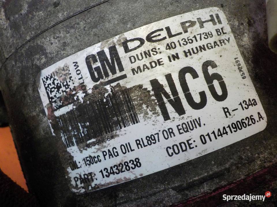 ZAFIRA B 18 B 14r sprezarka klimatyzacji Suków