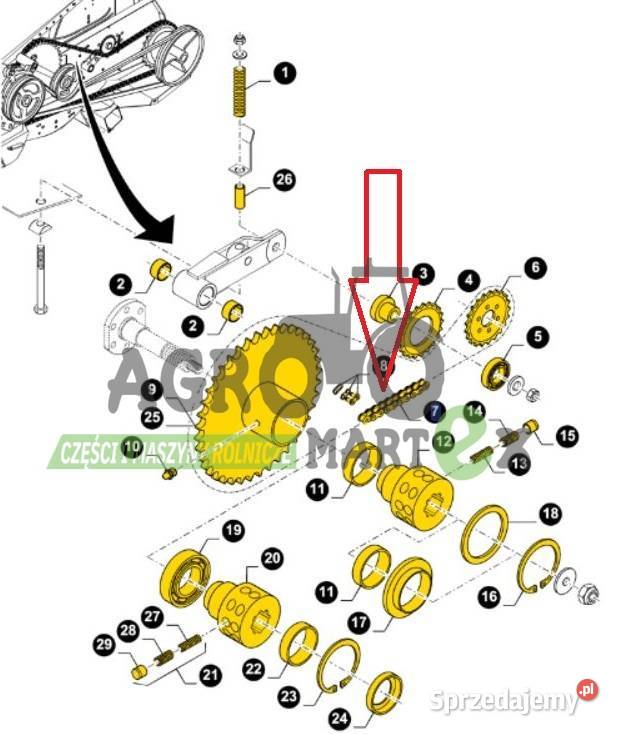 84058833 ŁAŃCUCH HEDER CNH