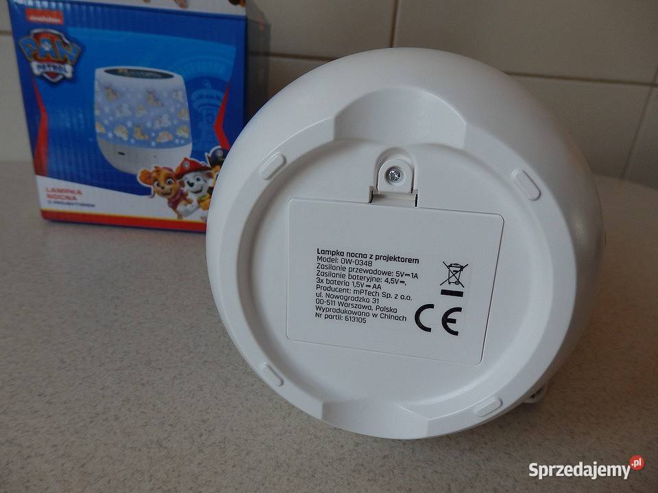 Lampka nocna z obrotowym projektorem z motywem Rzeszów