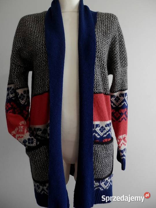 Sweter Blezer Wełna Jagnięca Angora Długi Łomża sprzedam