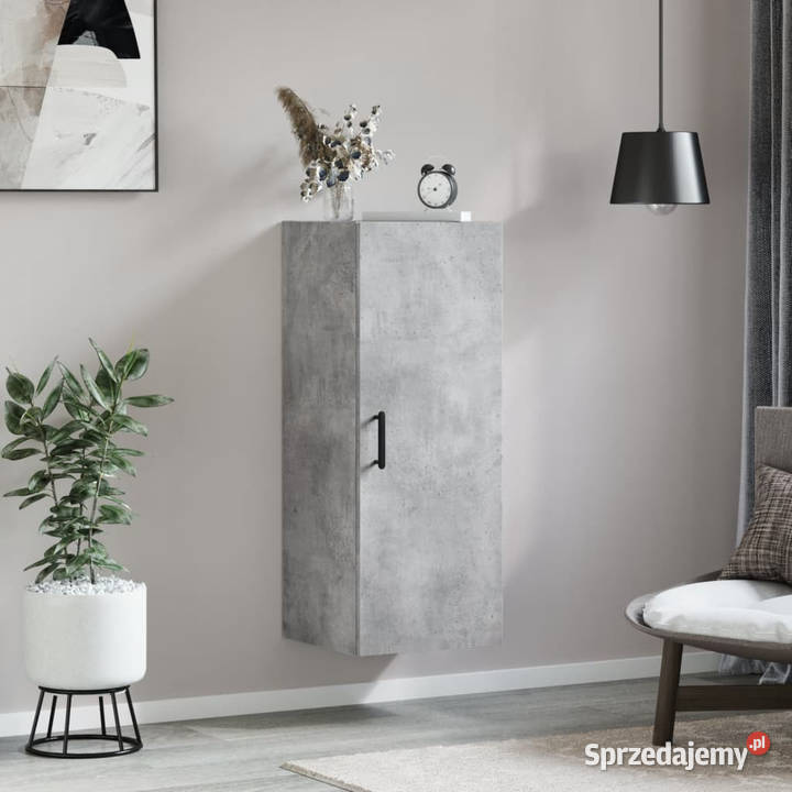 Szafka wisząca szarość betonu 345x34x90 WM828864 Warszawa