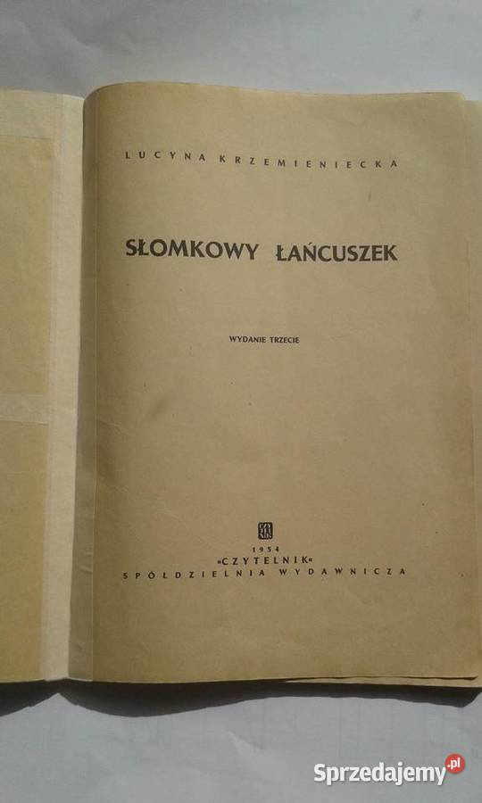 Słomkowy łańcuszek Lucyna Krzemieniecka twarda Gdynia sprzedam